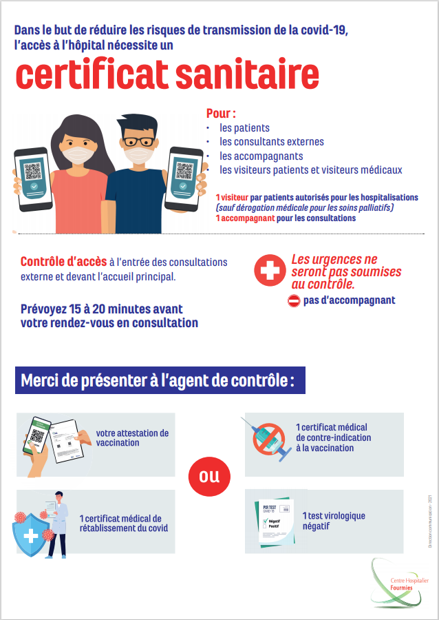 Lire la suite à propos de l’article PASS SANITAIRE – HÔPITAL